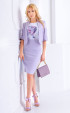 Purple midi hight waisted skirt Iris