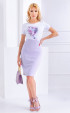 Purple midi hight waisted skirt Iris