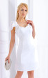 бели до коляното Официални рокли ⭐ Официална бяла рокля до
