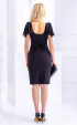 Black dress with 3d decorations