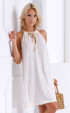white midi Summer dresses ⭐ Short summer dress with embroyded