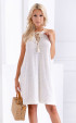 white midi Summer dresses ⭐ Short summer dress with embroyded