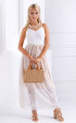 бели дълги Лятна разпродажба ⭐ Дълга лятна рокля с бродирана