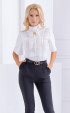 Formal white blouse with lace Alice