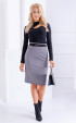 gray midi Skirts ⭐ Midi jakard skirt in dark blue and white
