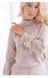 Beige longsleeve georgette blouse