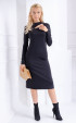 black long Winter dresses ⭐ Casual black longsleeve dress with