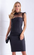 black midi Formal Dresses ⭐ Black Formal Slim fit midi tulle