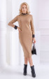 brown midi Winter dresses ⭐ Winter bodycon knitted dress