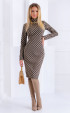 mixed midi Winter dresses ⭐ Elegant midi back slit dress with