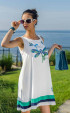 white midi Summer dresses ⭐ White summer dress A silhouette
