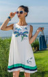 white midi Summer dresses ⭐ White summer dress A silhouette