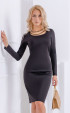 Black elegant midi dress Evelyn