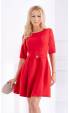 червени къси Официални рокли ⭐ Къса червена рокля с плохи Cherry