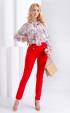 Long slim red female pants Ellu