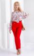 Long slim red female pants Ellu