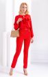 Long slim red female pants Ellu