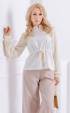 ecru mini Winter blouses ⭐ Winter blouse with knited sleeves