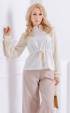 Winter blouse with knited sleeves