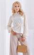 Winter blouse with knited sleeves