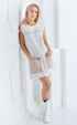 white midi Summer dresses ⭐ White midi dress with lace Lilia