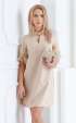 beige midi Formal Dresses ⭐ Beige formal midi dress with