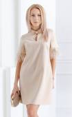 beige midi Formal Dresses ⭐ Beige formal midi dress with