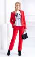 червени Дълги панталони ⭐ Стилен дълъг дамски прав панталон