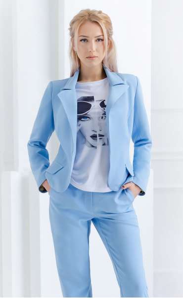 Летни дамски сака ⭐ Късо дамско синьо ежедневно сако