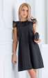 официална черна рокля с пайети Валъри ⭐ Елегантна разкроена рокля