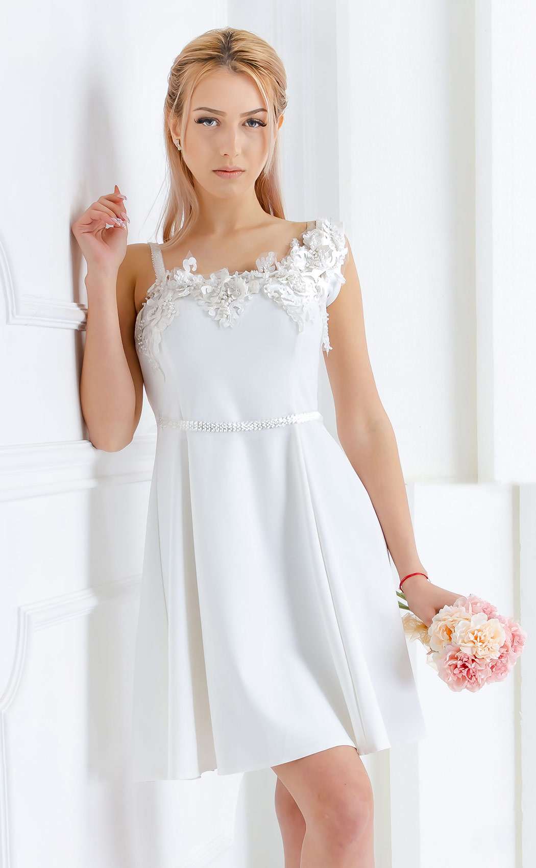 White formal white dress white dress AROGANS