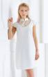 Formal white midi dress with lace Jasmine