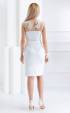 White midi dress with lace Grace