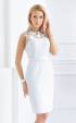 White midi dress with lace Grace