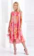 Long summer chiffon satin dress Rimini