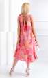 Long summer chiffon satin dress Rimini