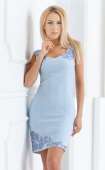 Sky blue midi lace dress