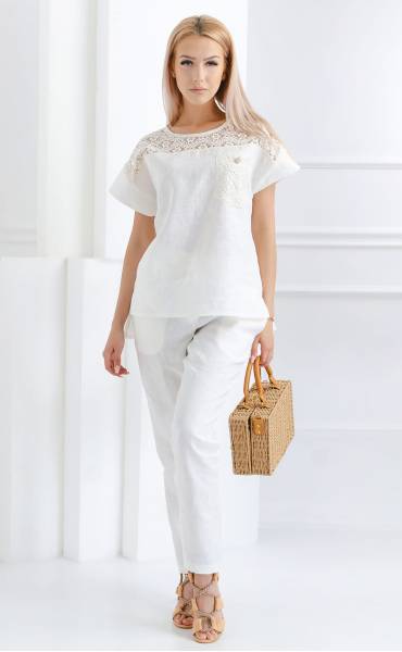 Long white linen pants deals