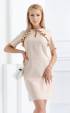 beige midi Formal Dresses ⭐ Elegant straight beige dress with