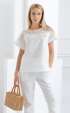 ecru mini Summer blouses ⭐ White linen summer blouse