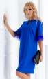 Официални рокли в синьо ⭐ Елегантна рокля с пера в турско синьо
