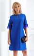 Стилна официална турско синя рокля Goddess ⭐ рокля с пера от Ароганс