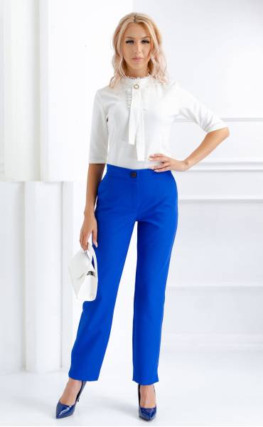 дълъг дамски панталон ⭐ Дамски прав панталон Basic elegance