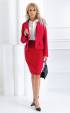 Дамски Сака ⭐ Червено ежедневно късо елегантно сако с дълъг ръкав