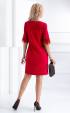 червени Официални рокли ⭐ Стилна рокля с дантела и набори Olivia