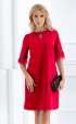 червени Официални рокли ⭐ Елегантна рокля с пера в червено Adele