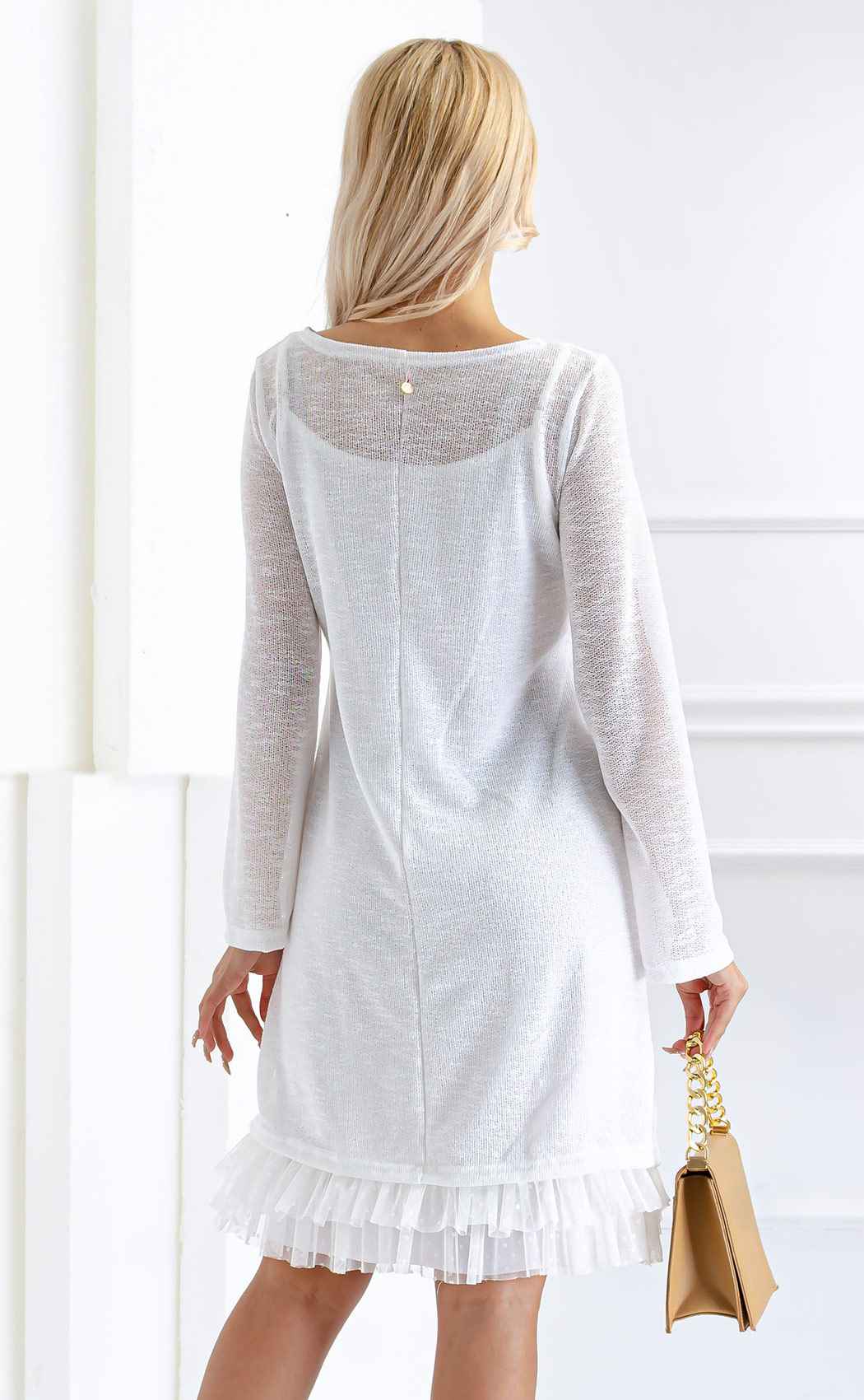 Casual white winter dress on sale