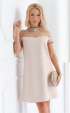 beige midi Formal Dresses ⭐ Beige formal A silhouette dress