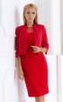 червени Официални рокли ⭐ Бутикова рокля с пера и отворени