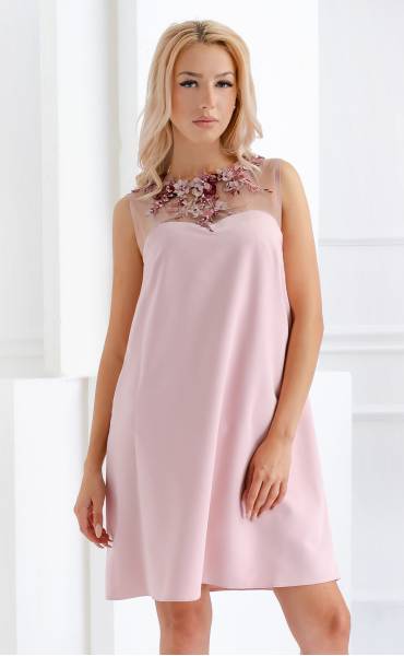 pink midi Formal Dresses ⭐ A silhouette baby pink midi dress